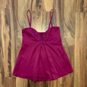 Elegant Pink Purple Satin Top